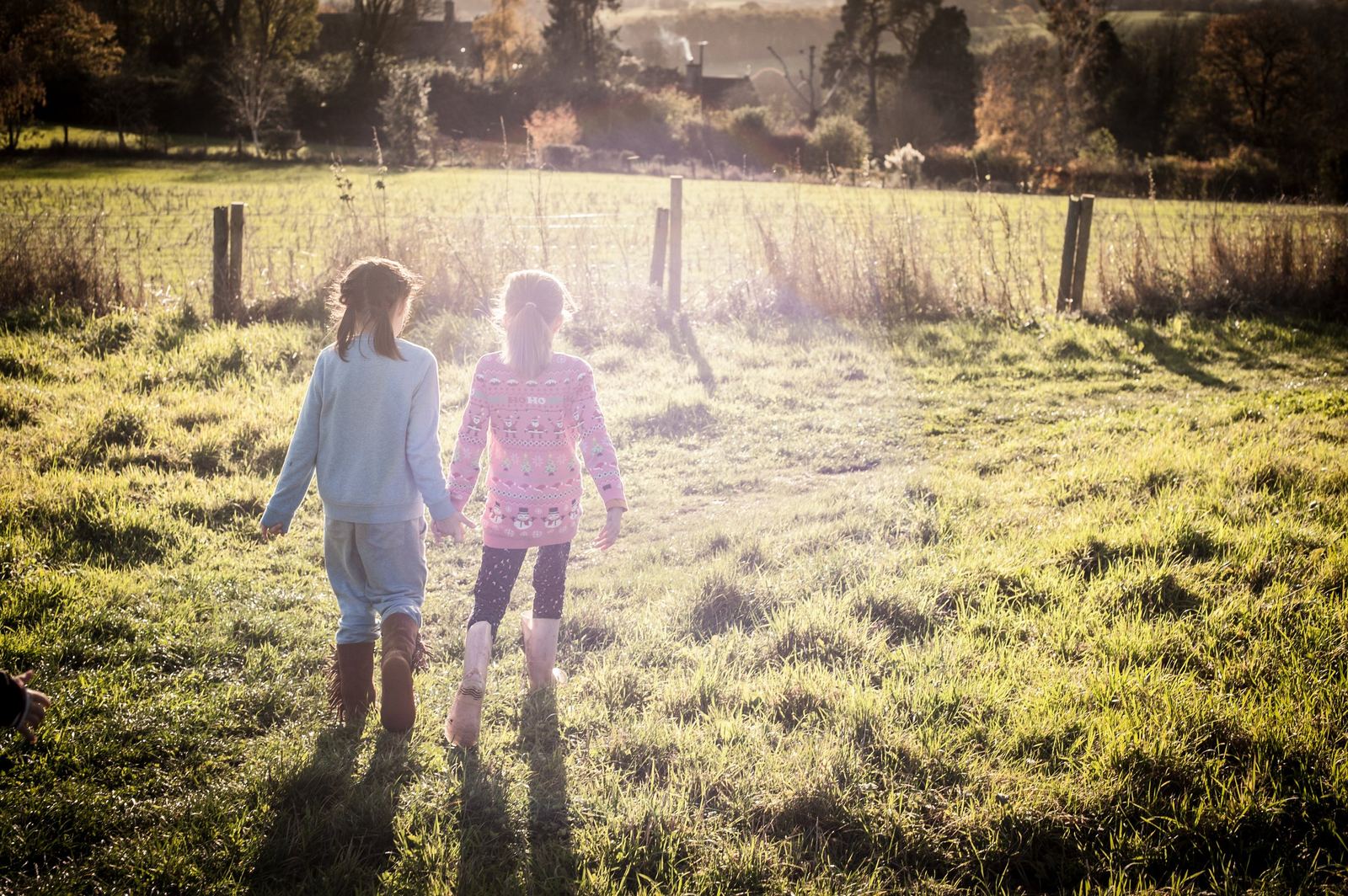 A child engaged in learning in the Monmouthshire countryside
